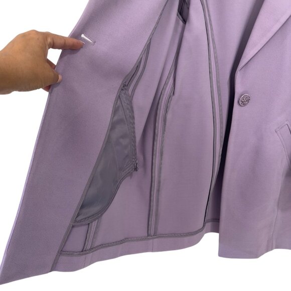 Chicos Womens Lavender Peacoat Size 2 12/14 Polyester/Nylon - Picture 11 of 14